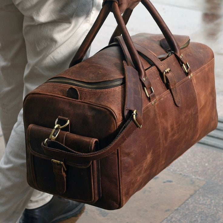 The Heritage 55L Full-Grain Leather Weekender