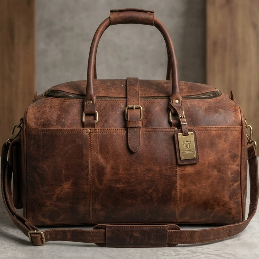 The Heritage 55L Full-Grain Leather Weekender