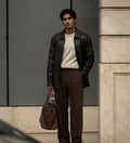 The Espresso Heritage Leather Overshirt