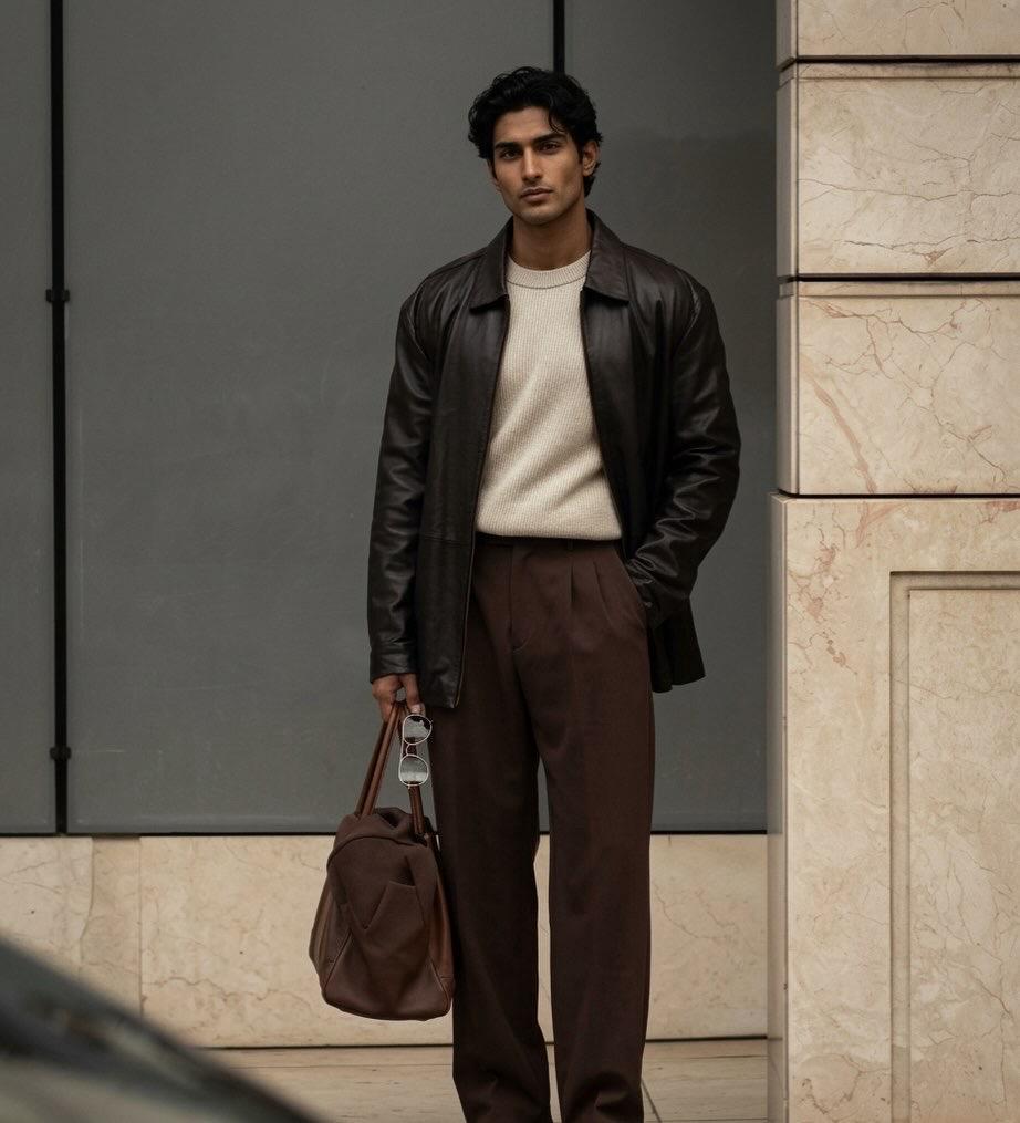 The Espresso Heritage Leather Overshirt