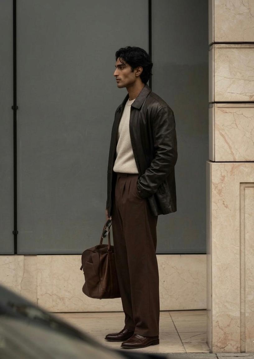The Espresso Heritage Leather Overshirt