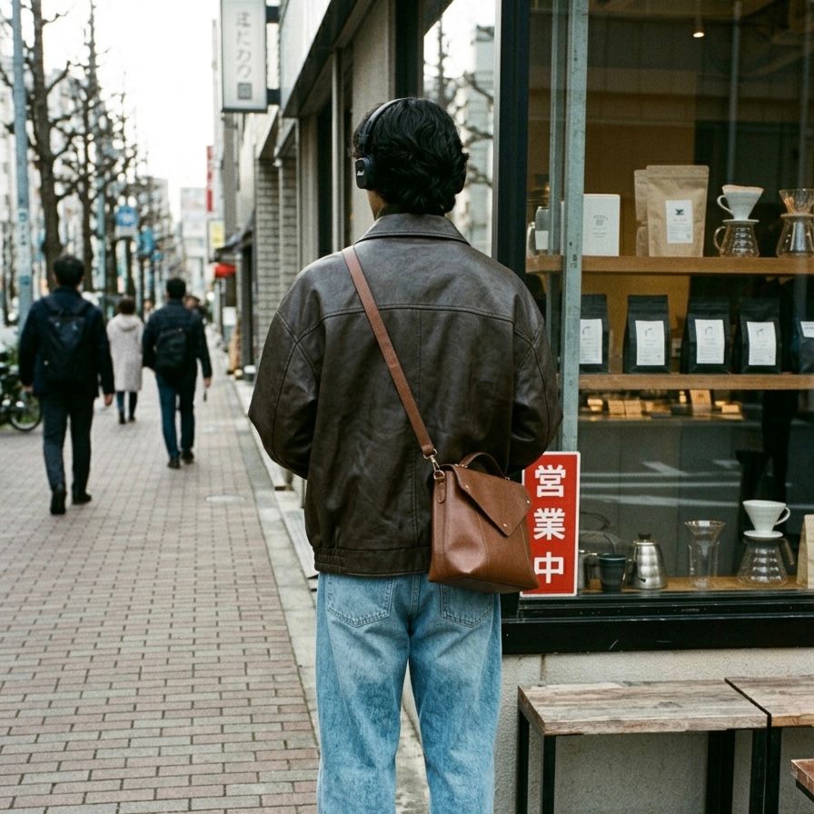 Heritage Oversized Leather Bomber Jacket – Coffee Brown