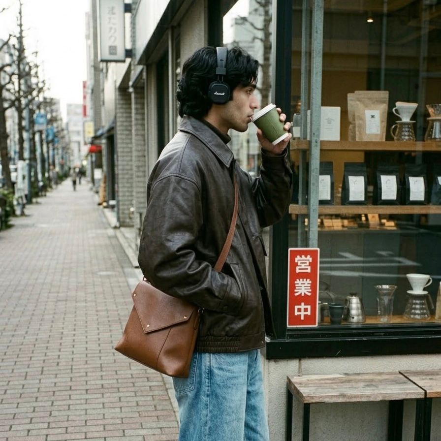 Heritage Oversized Leather Bomber Jacket – Coffee Brown