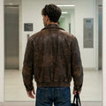 Burnished Espresso Leather Flight Jacket
