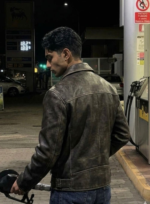 Avenue Burnished Leather Biker